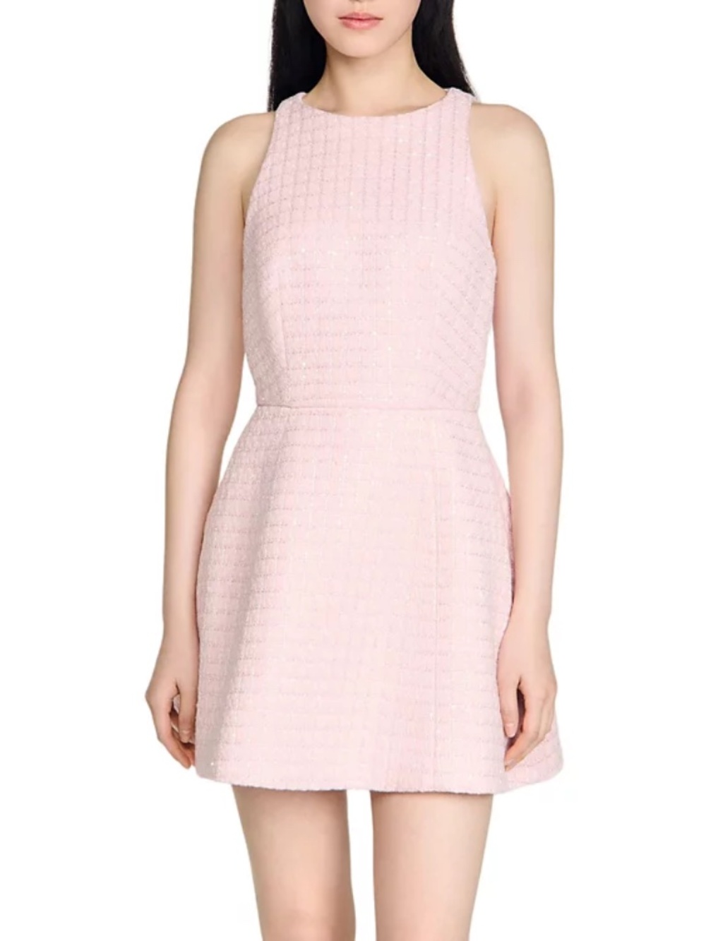 Demirose Sequin Tweed Short Dress